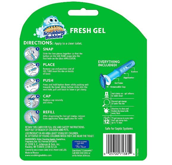 Toilet bowl cleaner gel rainshower scent starter kit scrubbing bubbles