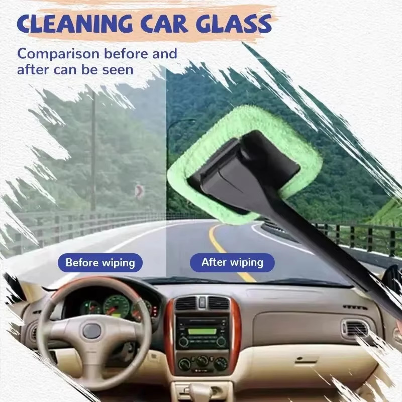 Car Window Cleaner Brush Kit Windshield Cleaning Wash Tool inside Interior Auto