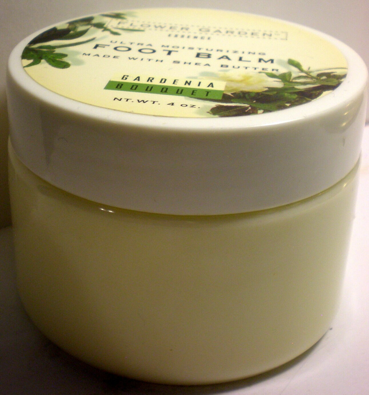 FLOWER GARDEN FOOT BALM 4.0 OZ. WITH SHEA BUTTER GARDENIA BOUQUET MOISTURIZING