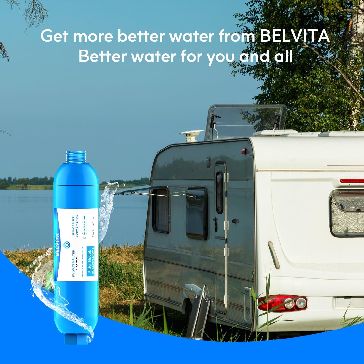 RV Inline Water Filter, Dedicated for RVs and Marines, 2 Pack Dr Color: blue 1