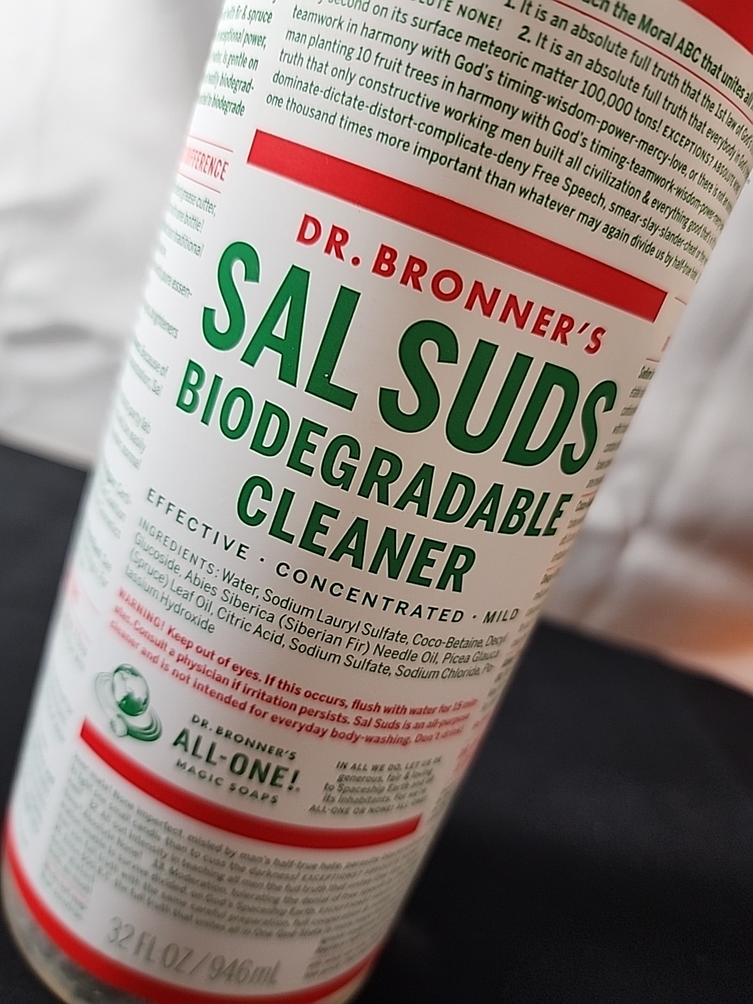 Dr. Bonner’s Sal Suds Biodegradable All Purpose Cleaner 32oz NEW