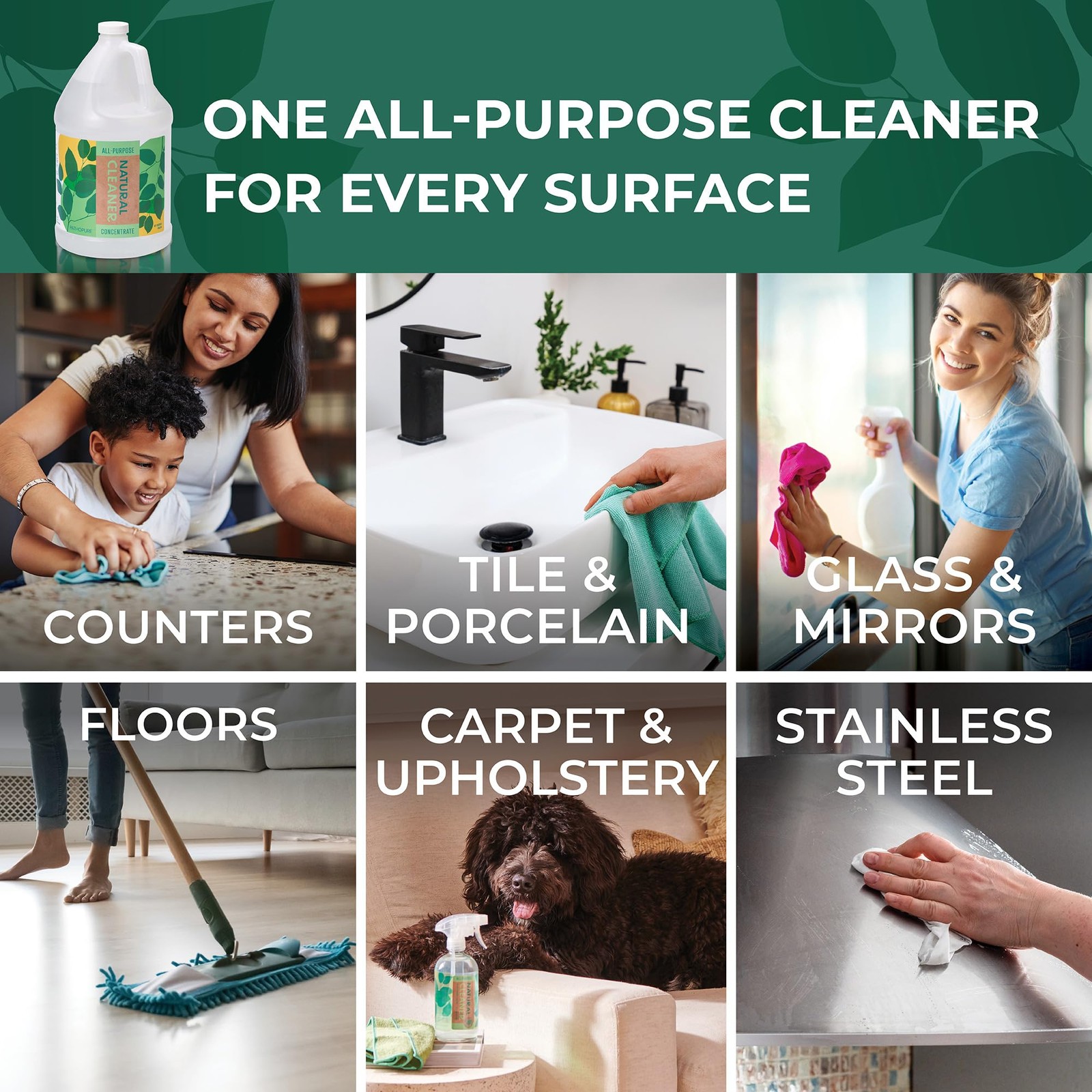 PathoPure Natural All-Purpose Cleaner Concentrate – Unscented, Non-Toxic for …