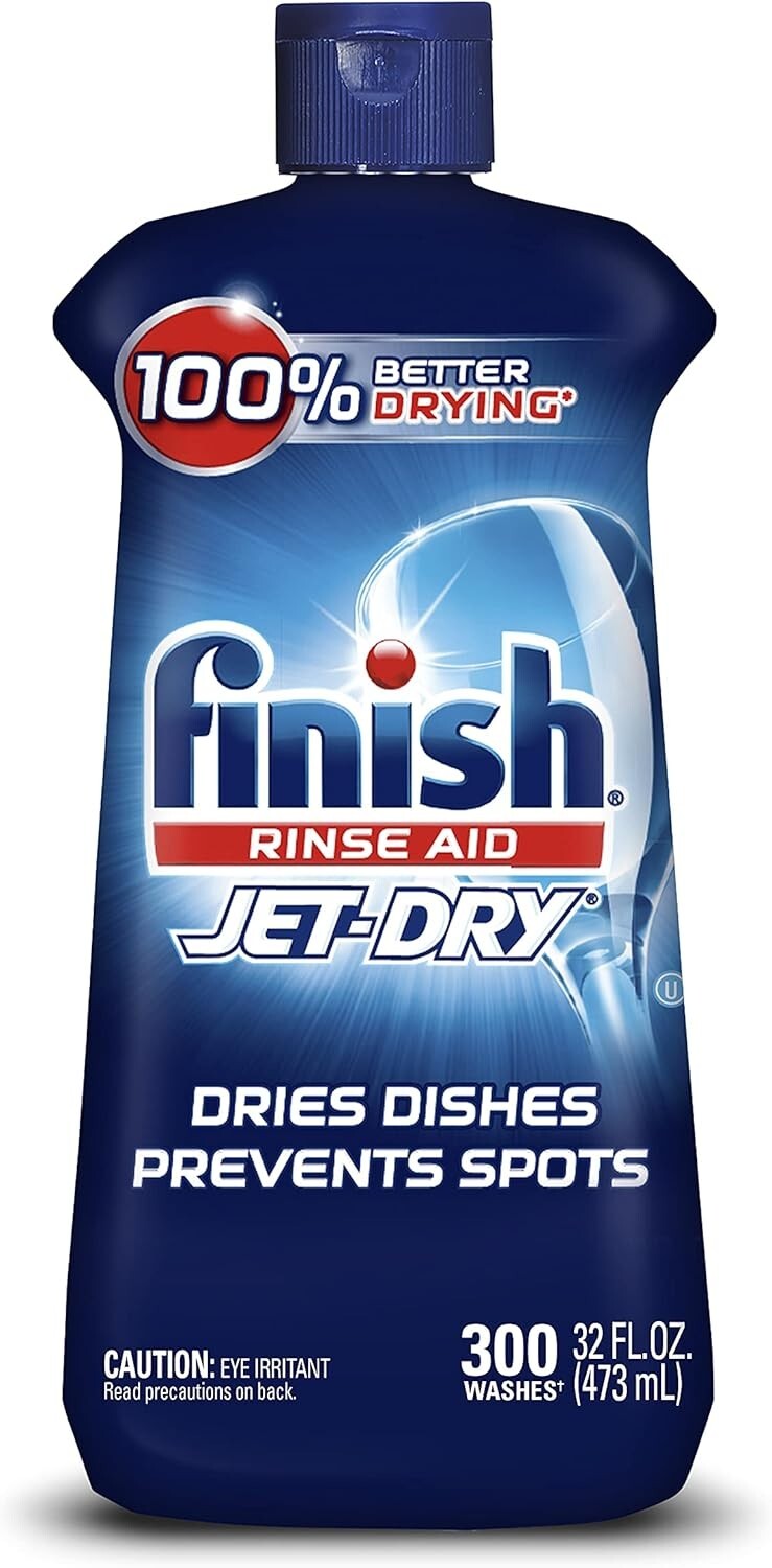 Finish Jet-Dry Ultra Rinse Aid 32 fl oz Dishwasher Drying Agent – New 2 Pack