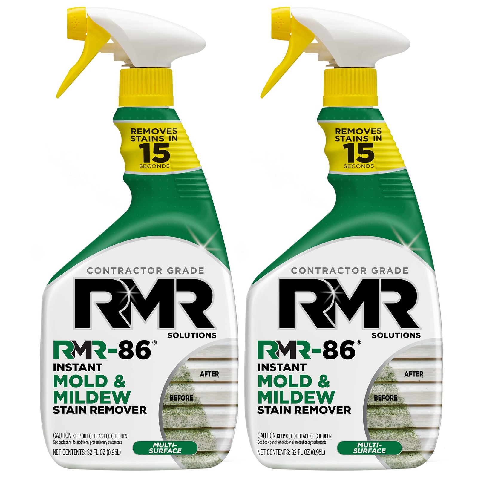 RMR-86 Instant Mold and Mildew Stain Remover Spray 32oz 2 Pack Scrub Free Formul