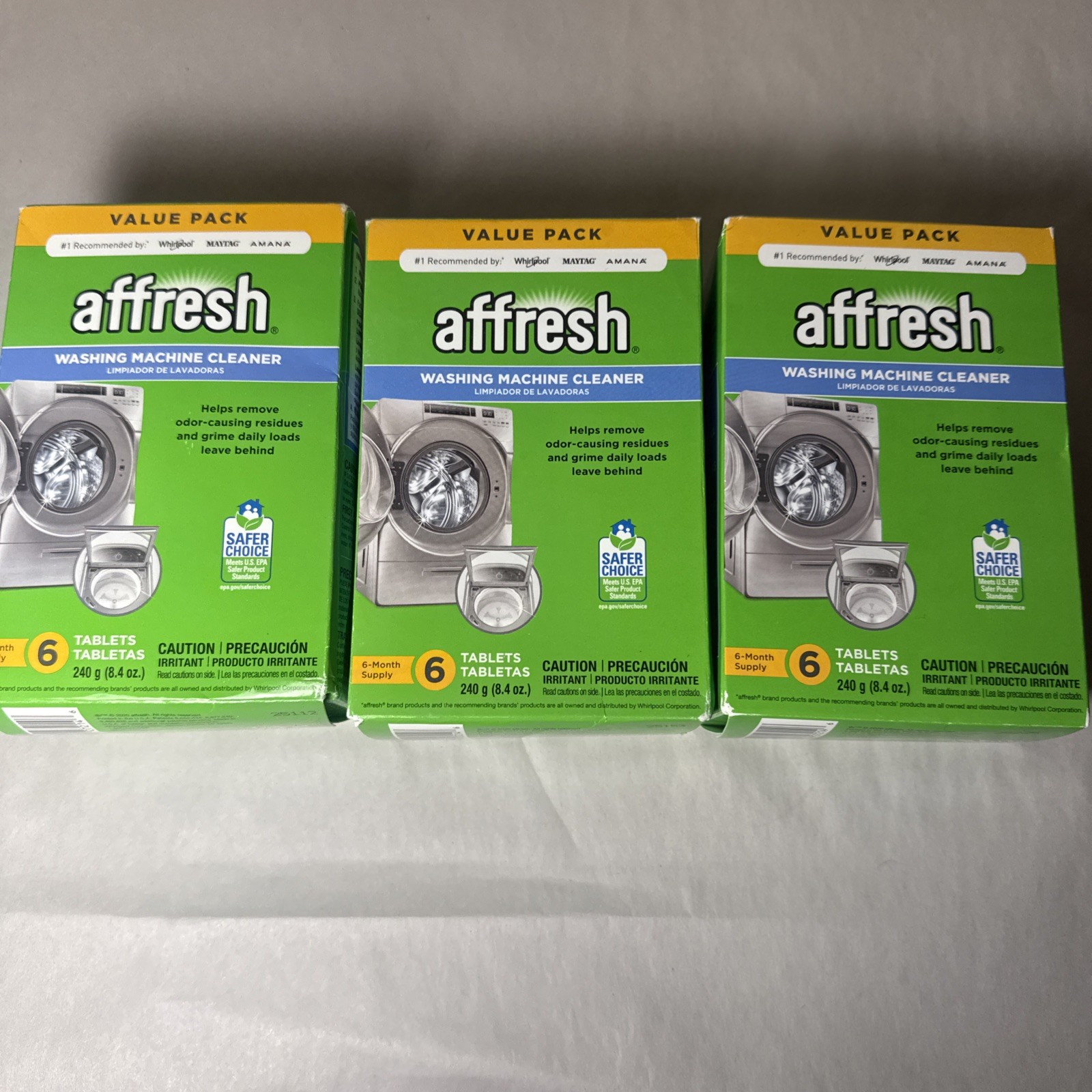 Affresh Washing Machine Cleaner, 18 Month Supply, (3) 6 tablet boxes – FREE SHIP