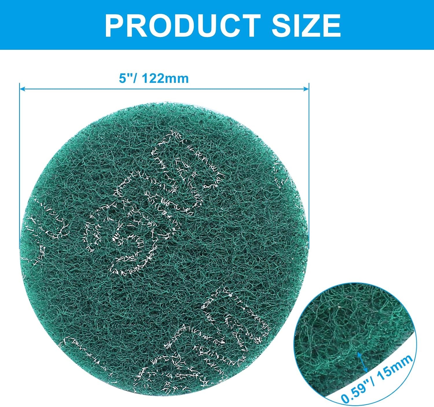 8Pcs Scrub Pads Round Scrubber Scouring Pads Abrasive Scuffing Tool for Home …