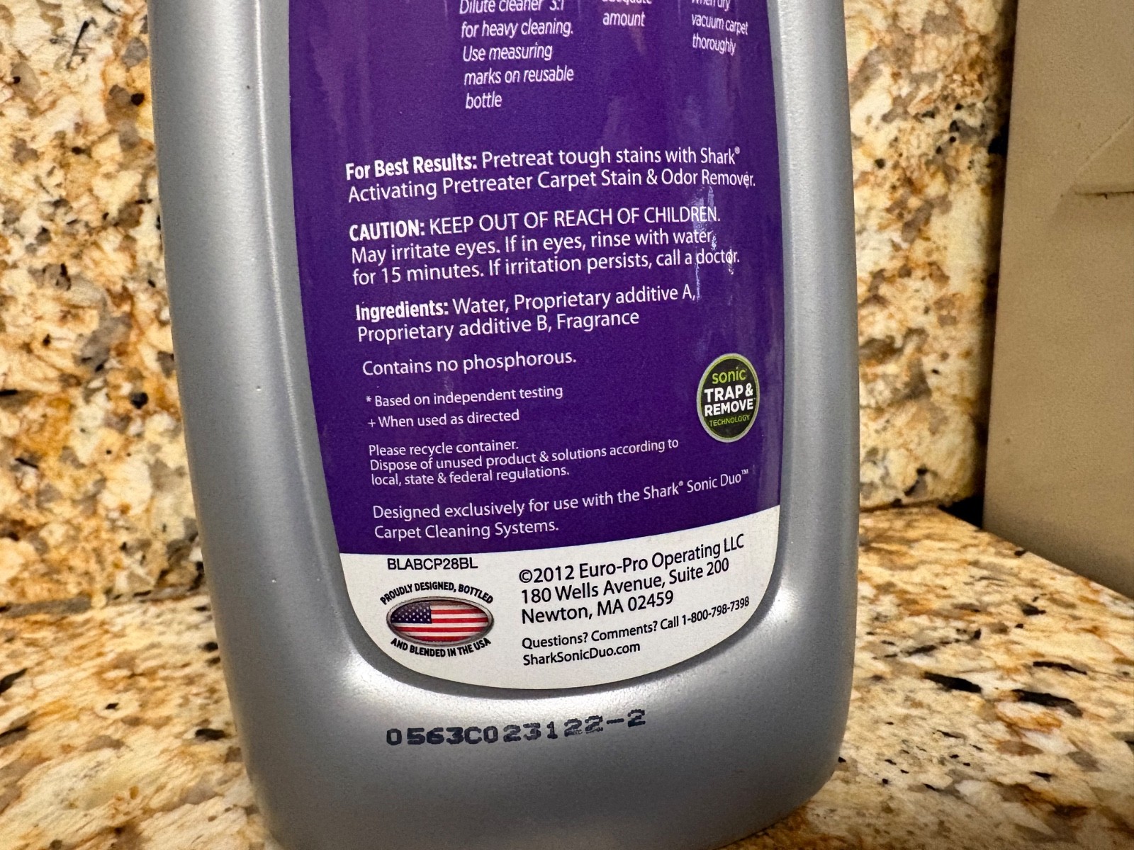FULL Shark Carpet Buddy No Rinse Carpet Cleaner English Lavender 28 oz