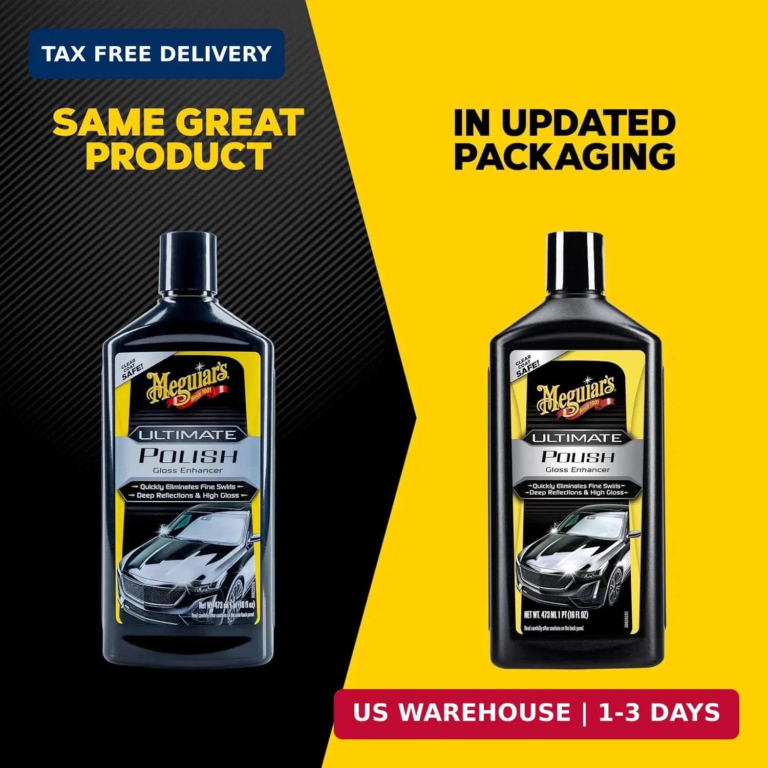 Meguiar’s Ultimate Polish – High-Gloss Polish for a Show Car Shine – Permanently