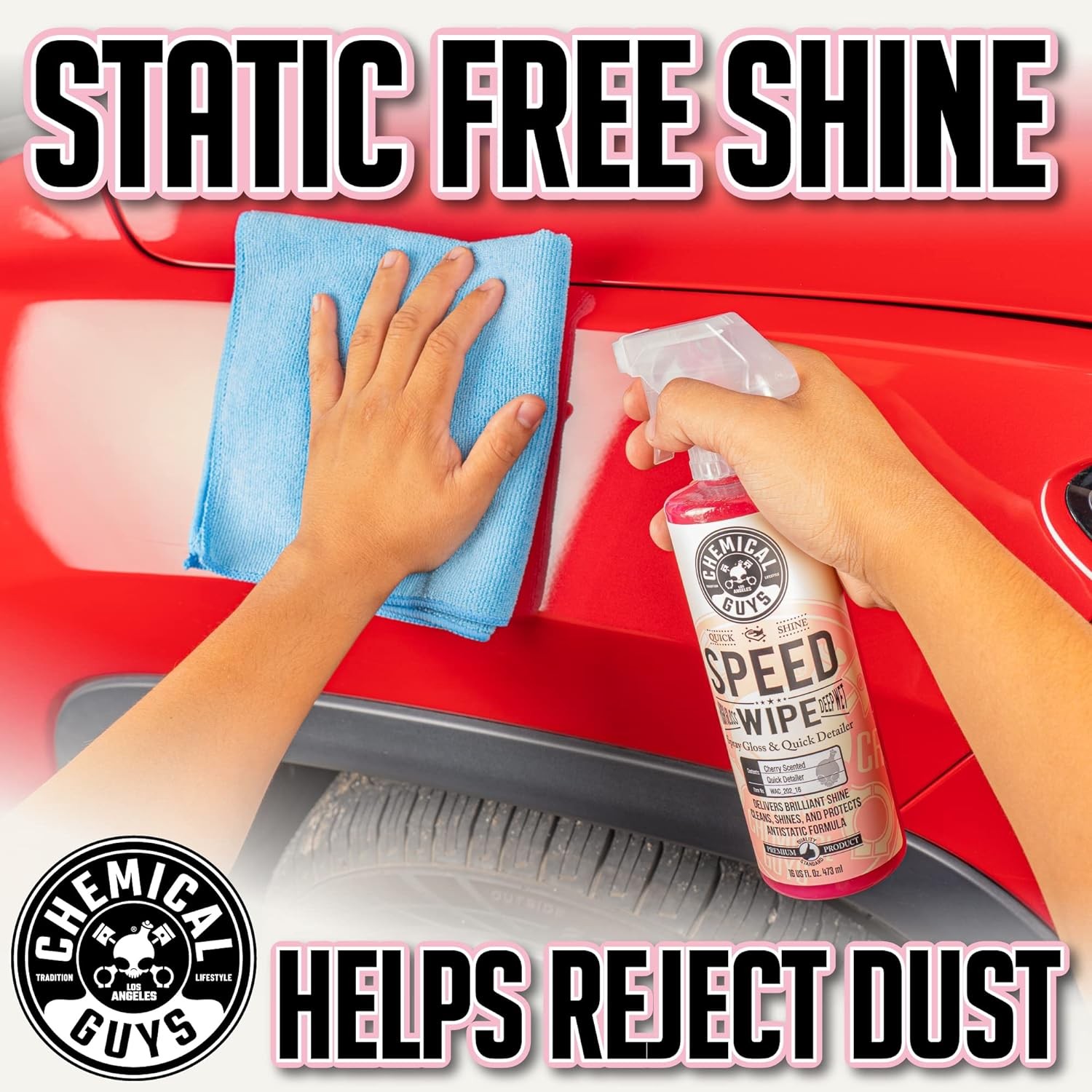 Chemical Guys Speed Wipe Quick Detailer – High Gloss, Streak-Free Shine, Detail