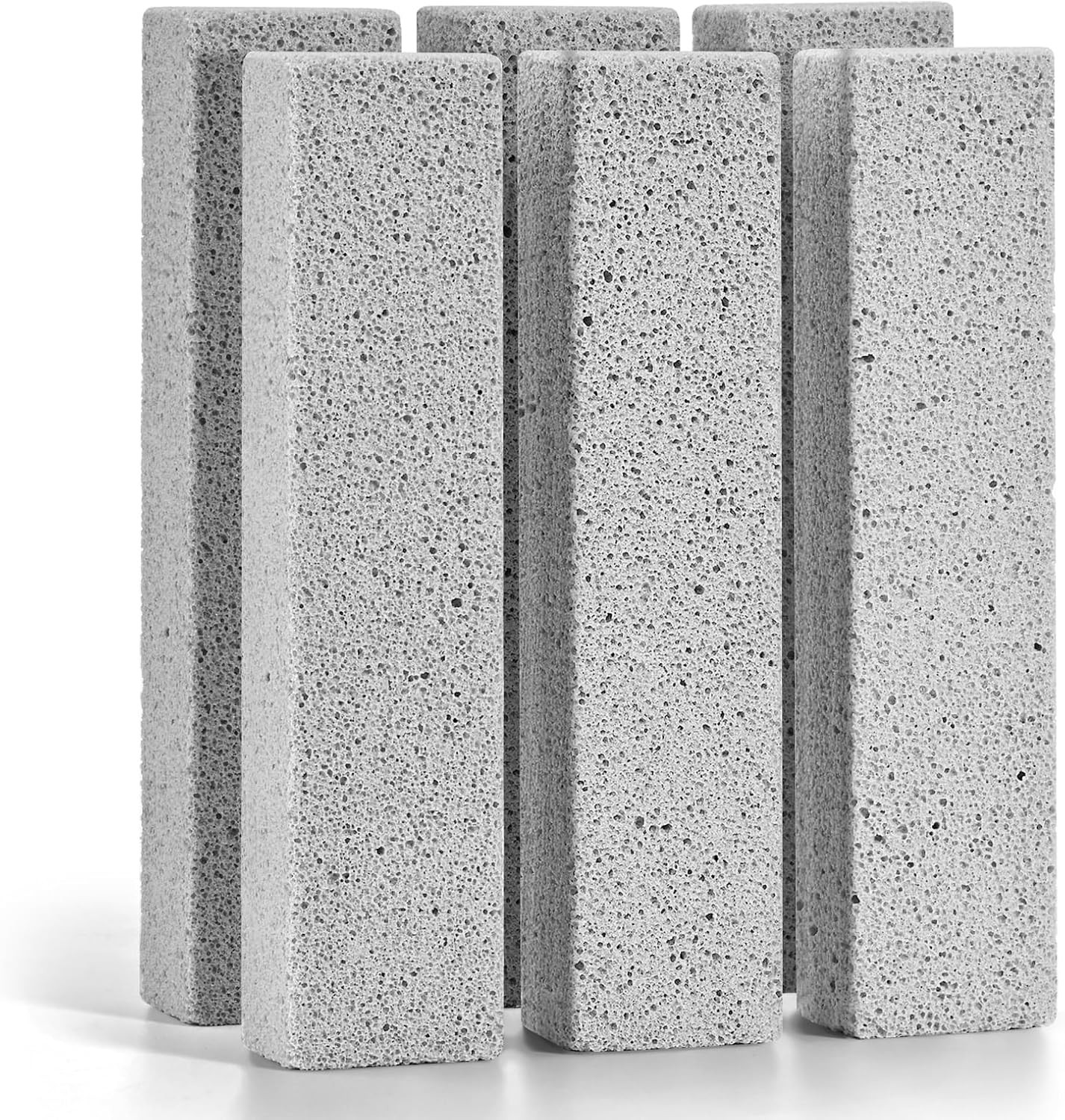 6 Pack Pumice Stone for Toilet Cleaning Bowl Stick, Powerfully Cleans Hard Water