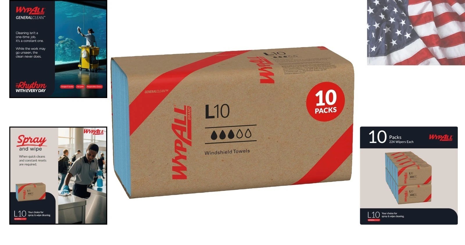 GeneralClean L10 Cloths Light Cleaning Wipes 0, Windshield Towels, Bulk Paper…