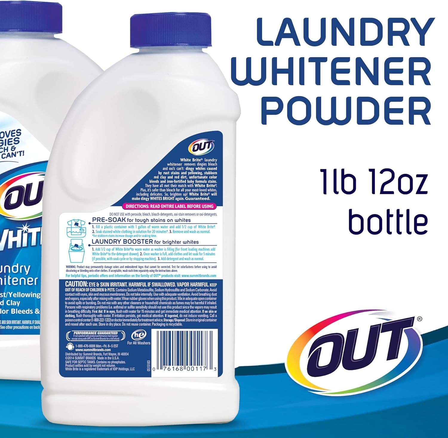 New Out White Brite Laundry Whitener, 28 oz Free Shipping