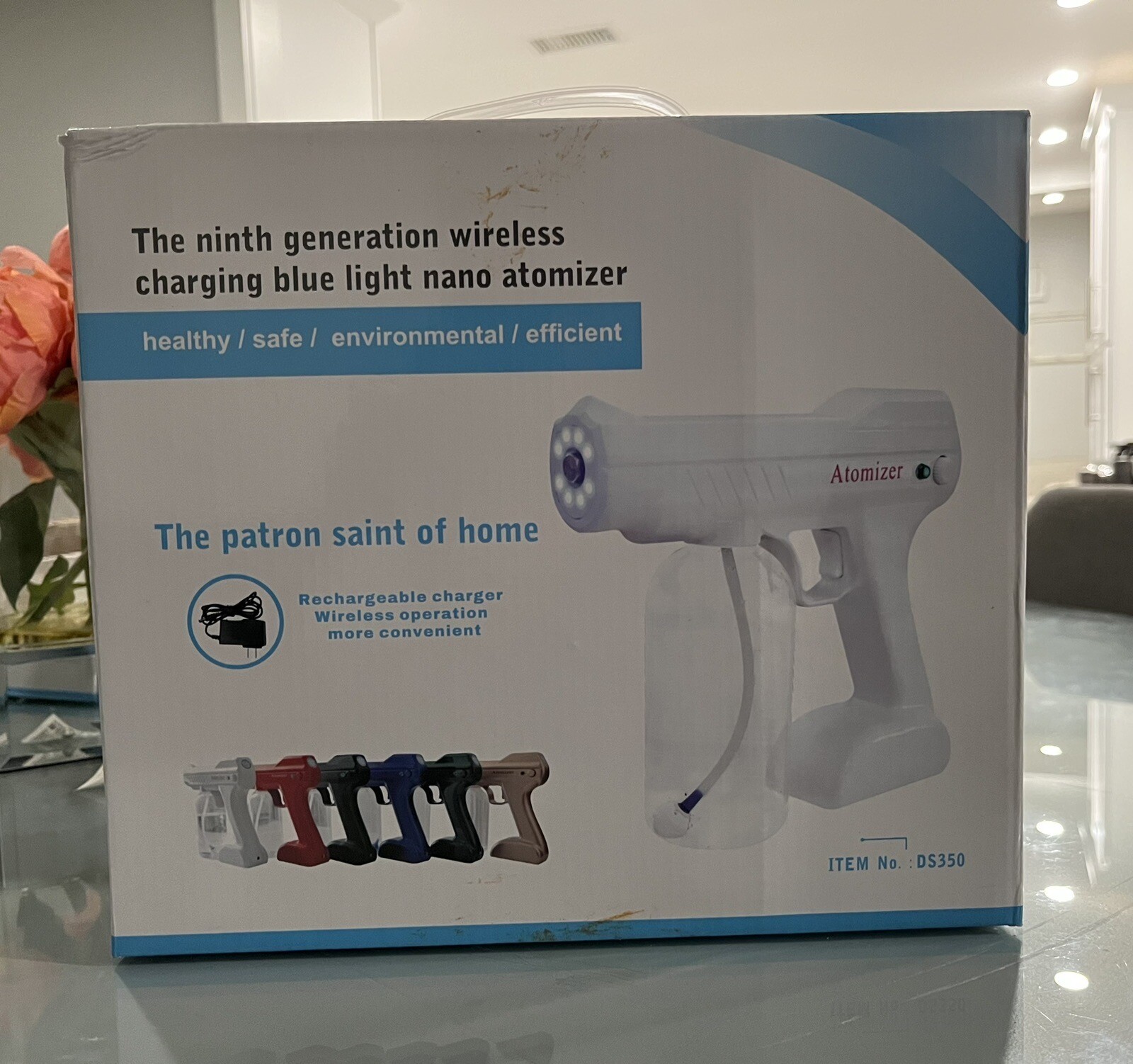 Nano Sterilization Atomizer, Disinfection Blue Light Steam Spray