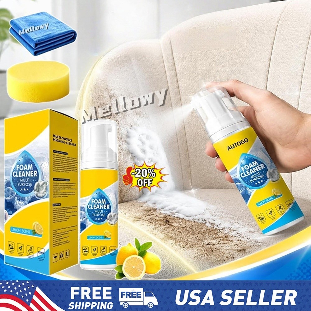 Multi-Enzyme Foam Cleaner,All-Purpose Deep Cleaning Spray For Car,Kitchen,Sofa