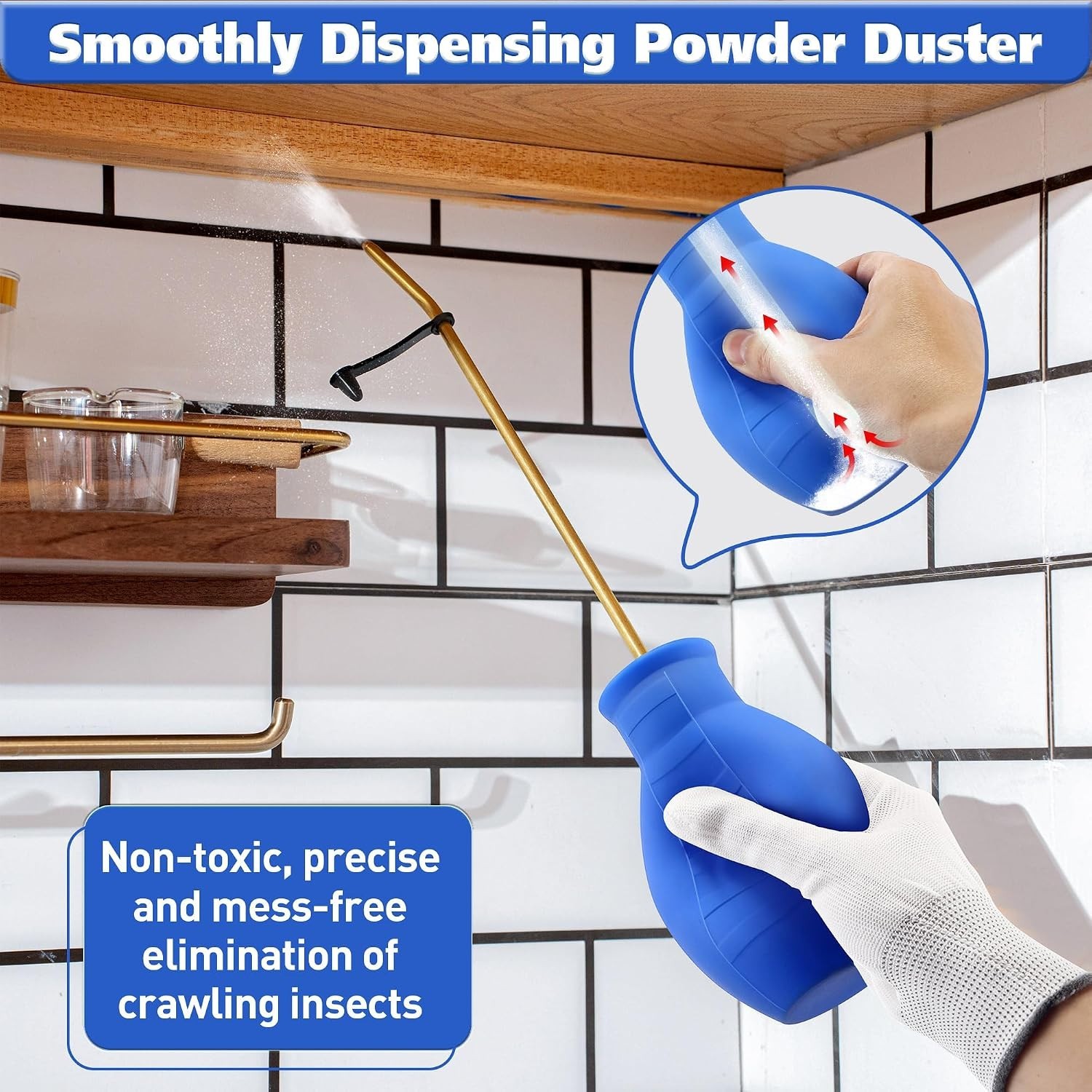 8oz Garden Powder Sprayer – Durable Diatomaceous Earth Duster with Brass Tube