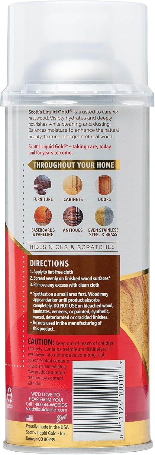 Scott’s Liquid Gold 14oz Almond Scent Wood Cleaner – Natural & Versatile Care