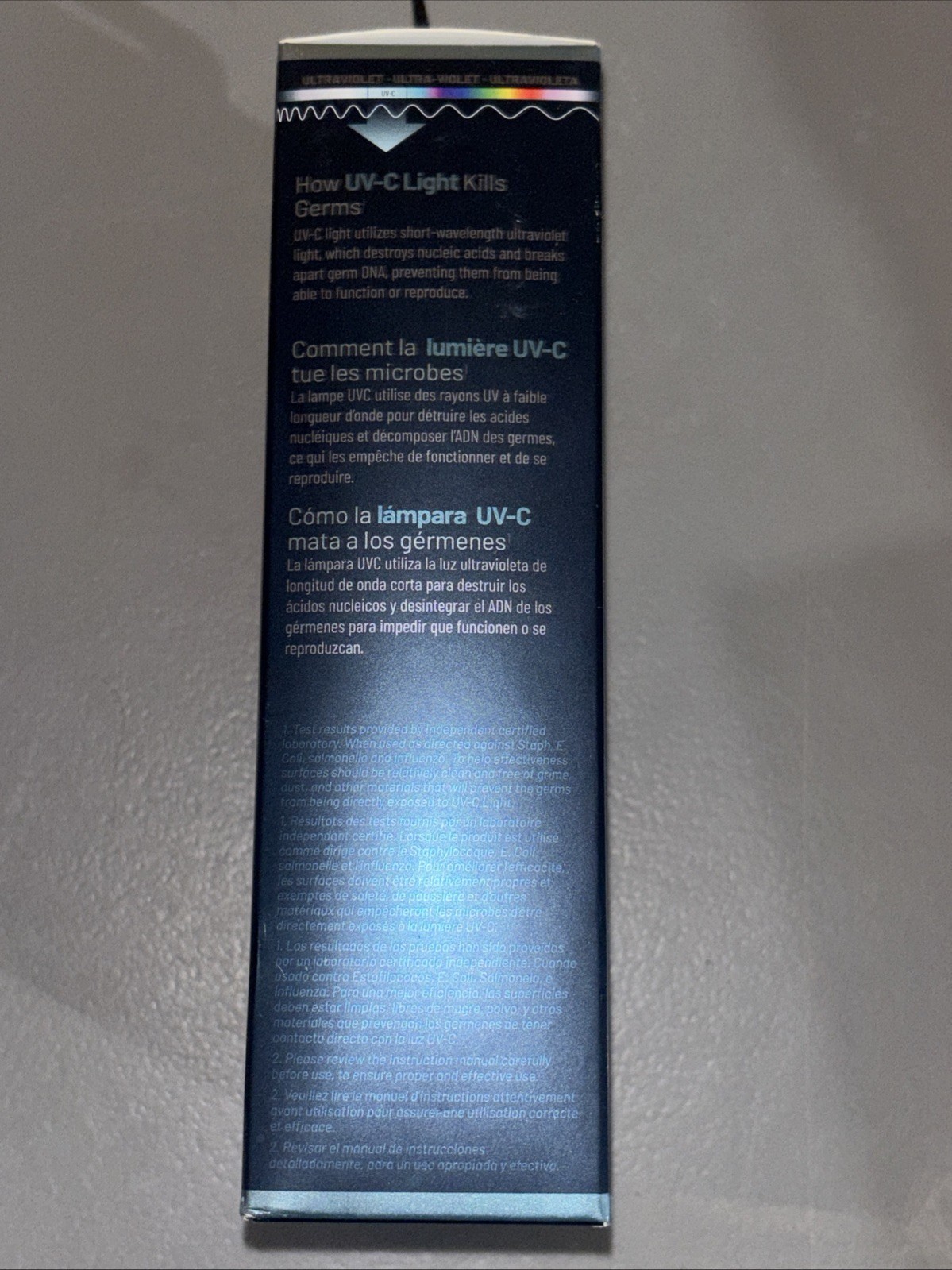 NEW UV-C Light Portable Disinfectant 254 Nm Quartz Wave Kills 99.9% Germs Bact