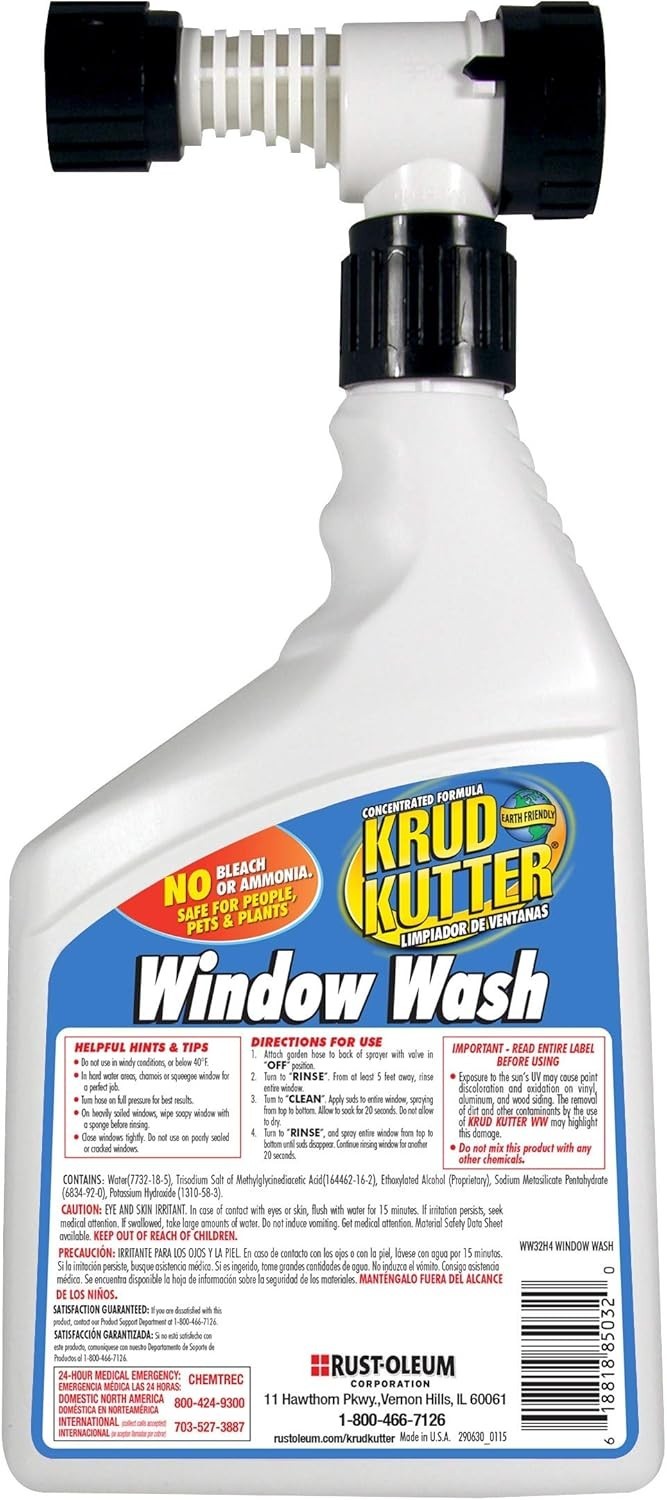 Almond-Scented Window Wash, 32 oz – Non-toxic Streak-Free Cleaning Solution