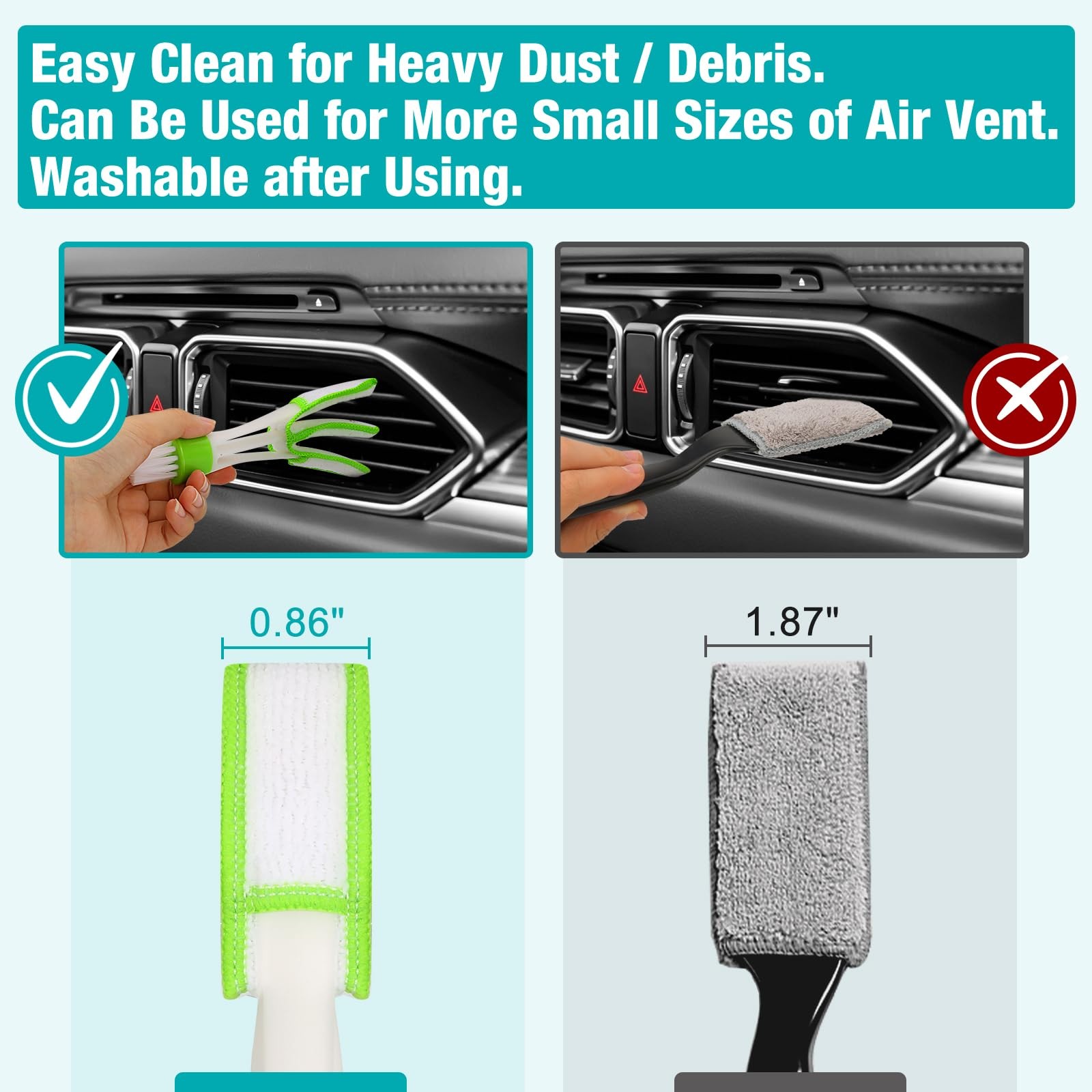 Car Interior Duster Detailing Cleaning Gel Brushes Kit,