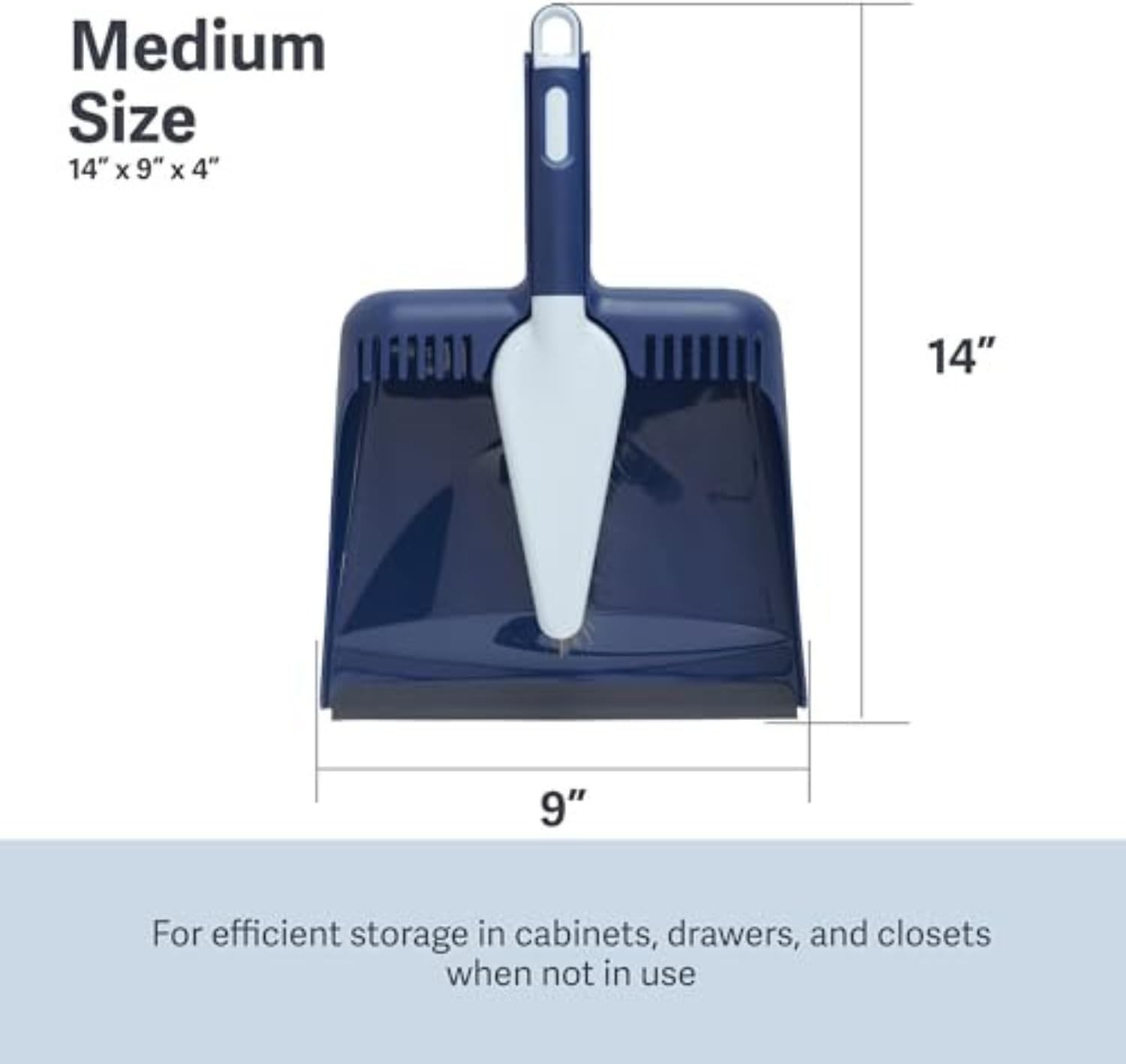 Wayclean Handheld Angled, Medium, Grey Dustpan and Brush Set, Green and Taupe