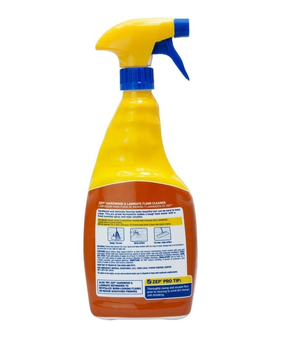 Zep Commercial Wood Floor Cleaner Spray 32oz for Hardwood and Laminate Floors