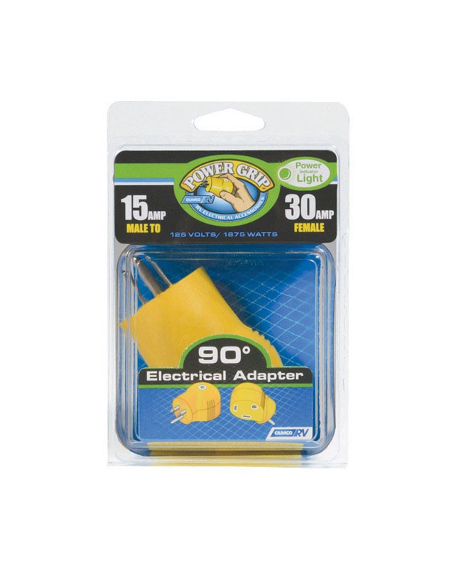 Camco Power Grip 15A RV Electrical Adapter 15-30 Amp