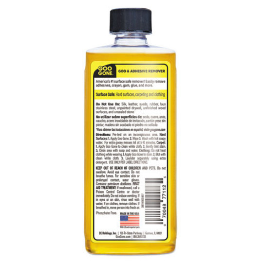 Goo Gone Original Adhesive Remover Citrus Scent 8 oz Bottle Pack of 12 Bulk Case
