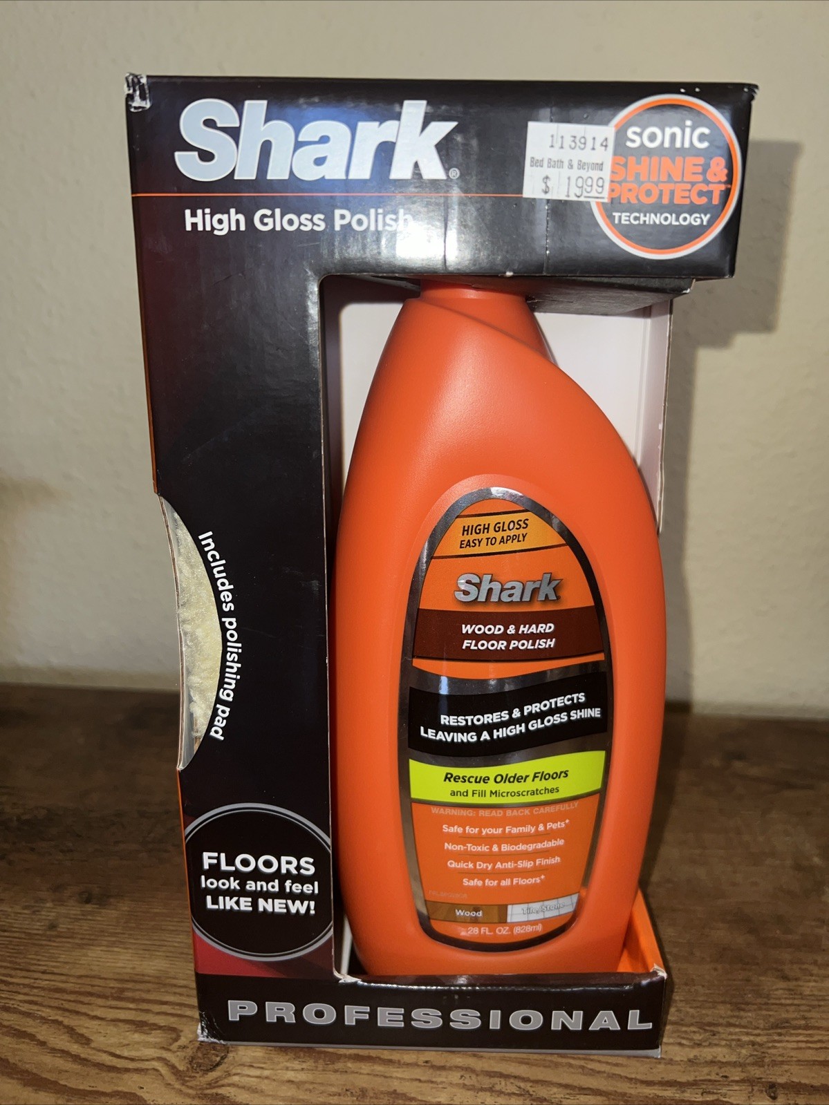 Shark Sonic DUO Wood & Hard Floor High Gloss Polish 28oz W Pad- Discontinued