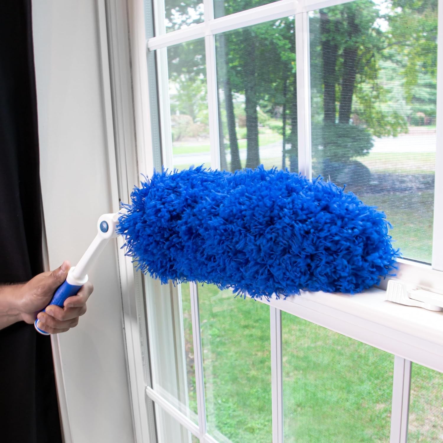 Unger Connect and Clean Microfiber Duster with Pivoting Handle, Dusters for Clea