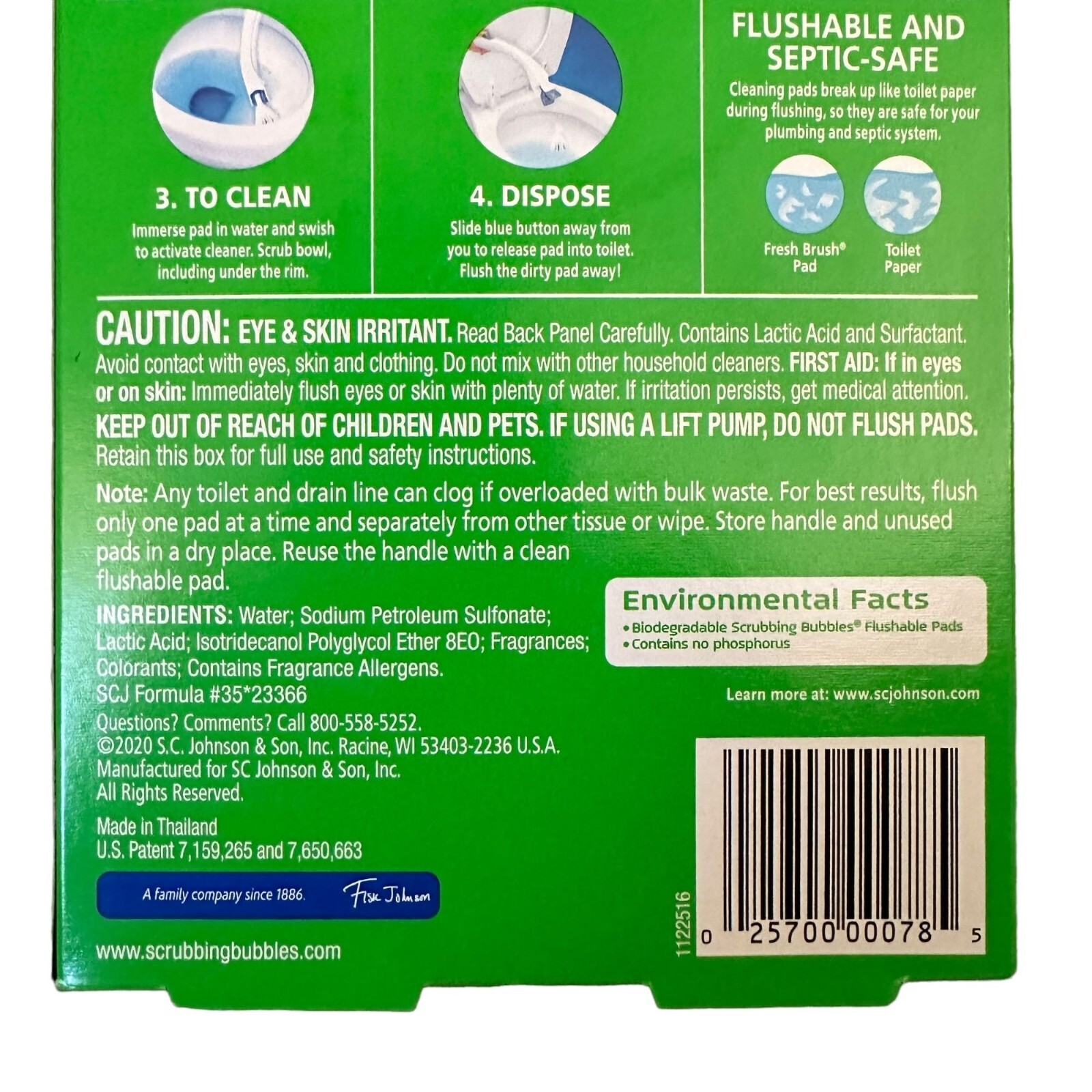New Scrubbing Bubbles Toilet Cleaning System Fresh Brush 20 Flushable Refills