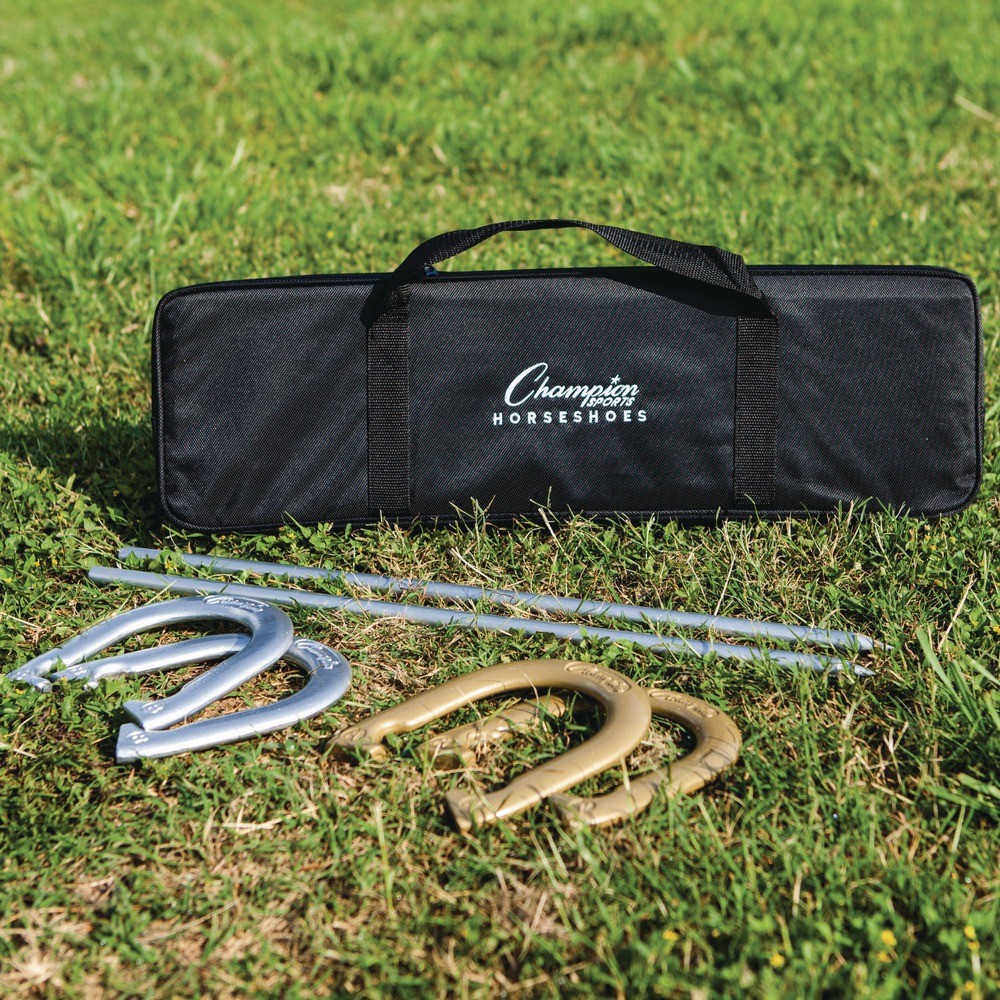 Champion Sports CG205 Deluxe Horseshoe Tournament Set (6/Set) New