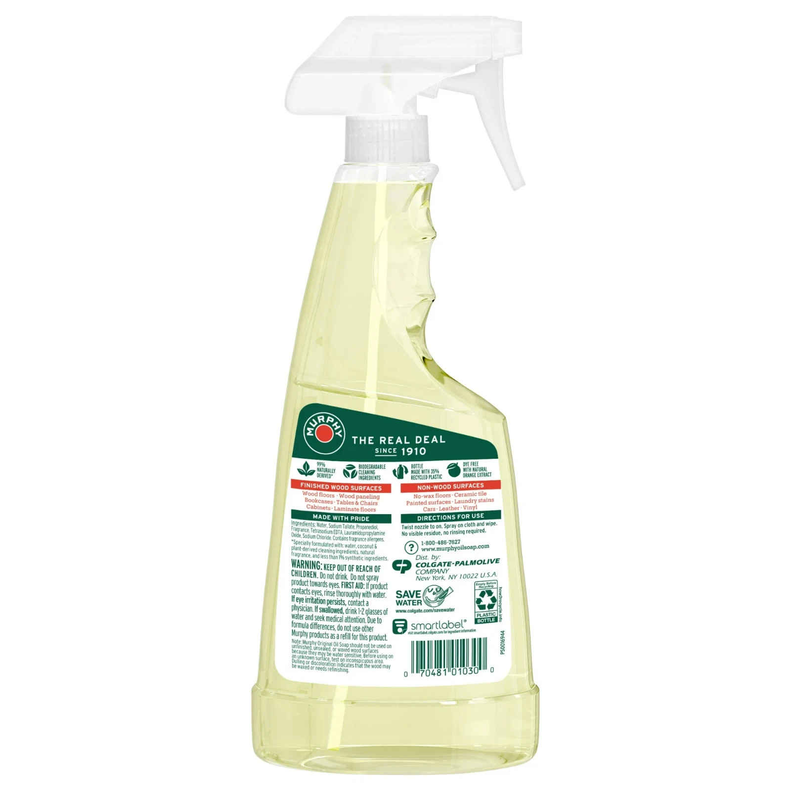 Murphy Oil Soap Cleaning Spray, Wood Cleaner, No-Rinse Floor Cleaner, 22 fl oz B