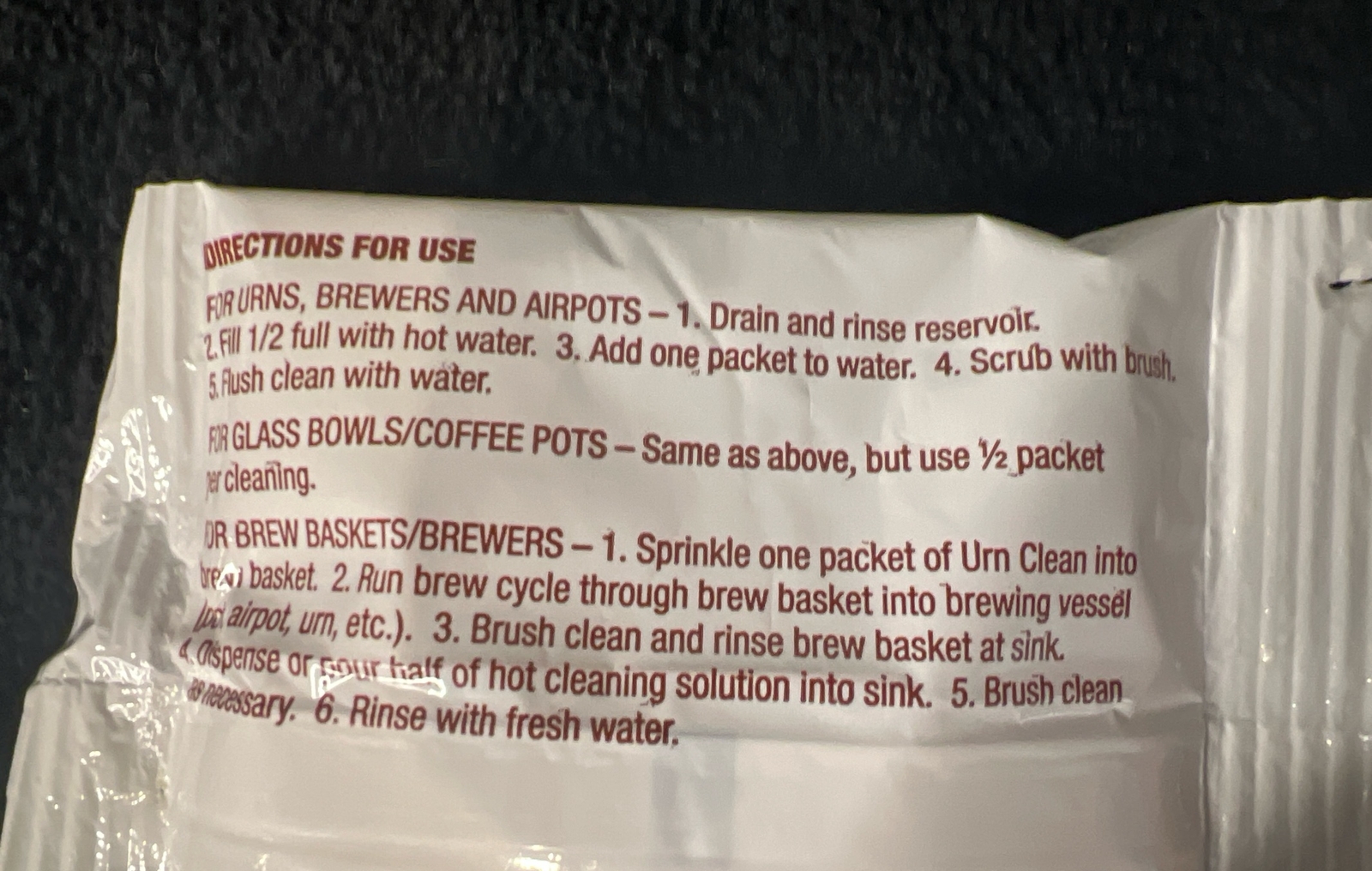 Stera Sheen Urn Clean All-Purpose Brewing Equipment Cleaner Lot Of 10 Packets