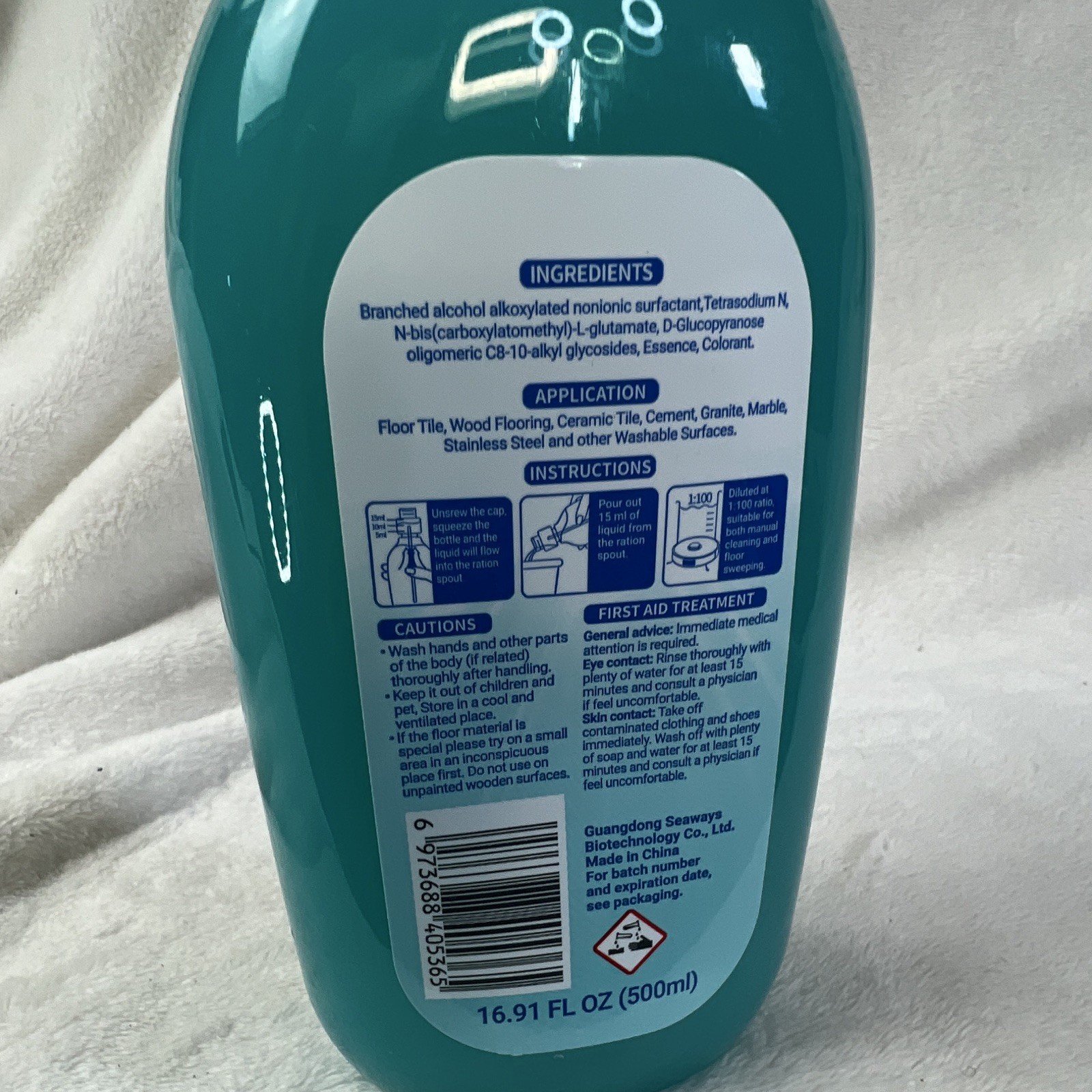 Seaways Plant Based Floor Cleaner Liquid, Citronella Scent 16.91 fl oz