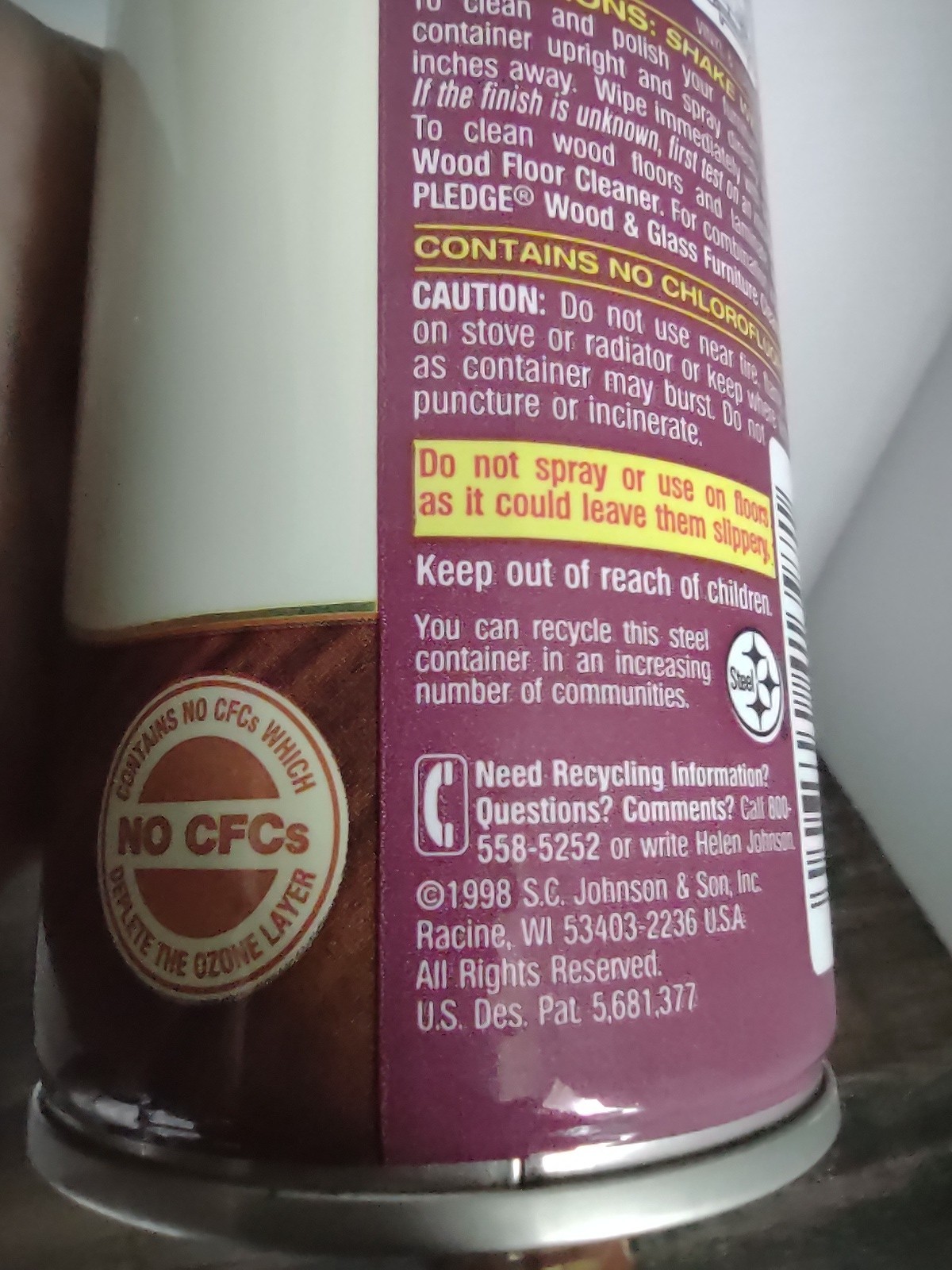 2-Vintage PLEDGE with GLADE COUNTRY GARDEN FURNITURE Polish Spray 1998 NOS