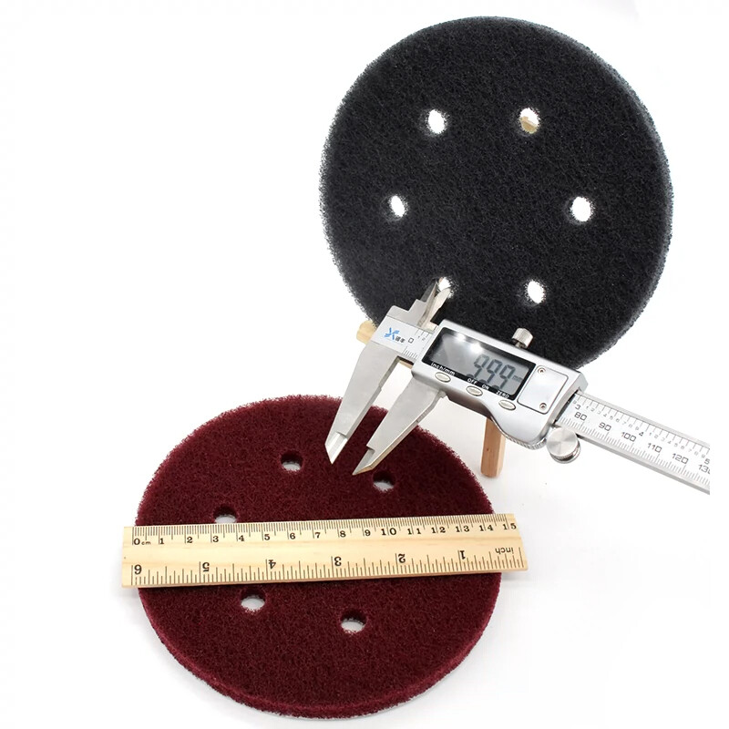 6″ 150mm 6 Hole Scouring Pad Sanding Discs Abrasive Cleaning Pads 240#-800#