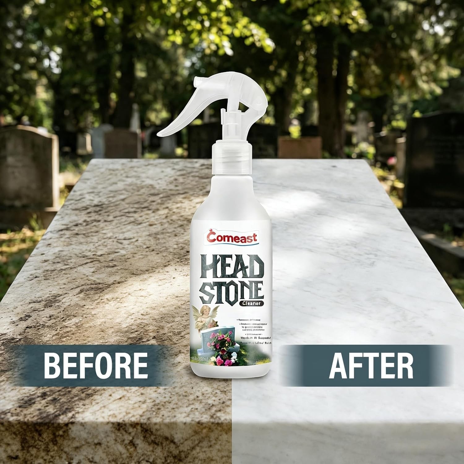 Headstone Cleaner for Graves Compatibility with Cemetery Memorials 8.45 Fl Oz