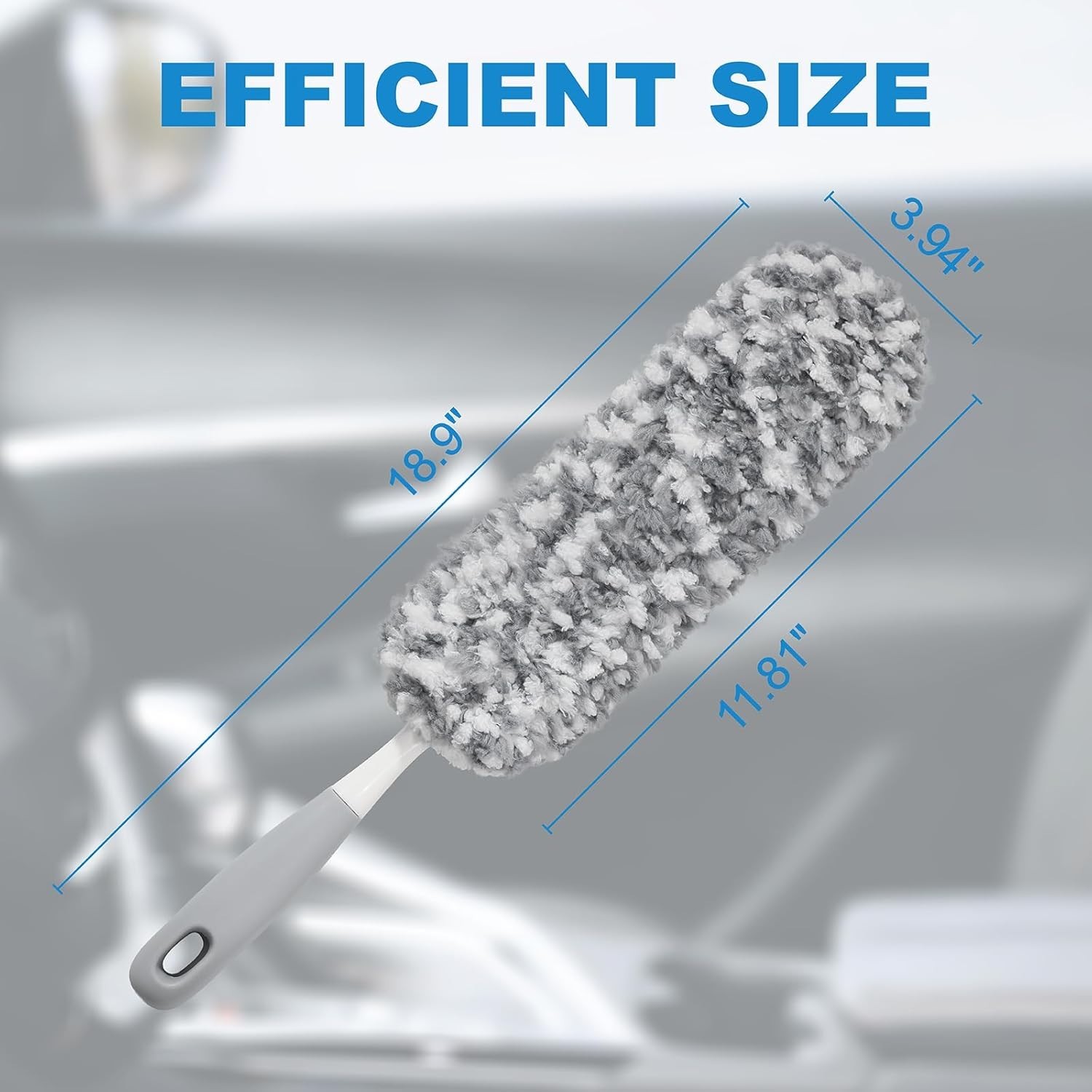 12″ Microfiber Car Duster Interior Detail Brush Dash Vent Dust Cleaner Tool