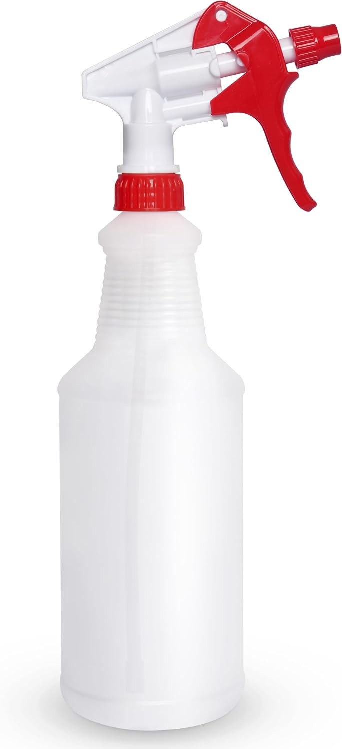 32 OZ Empty Plastic Spray Bottle, Heavy Duty with Adjustable Spray Nozzle,