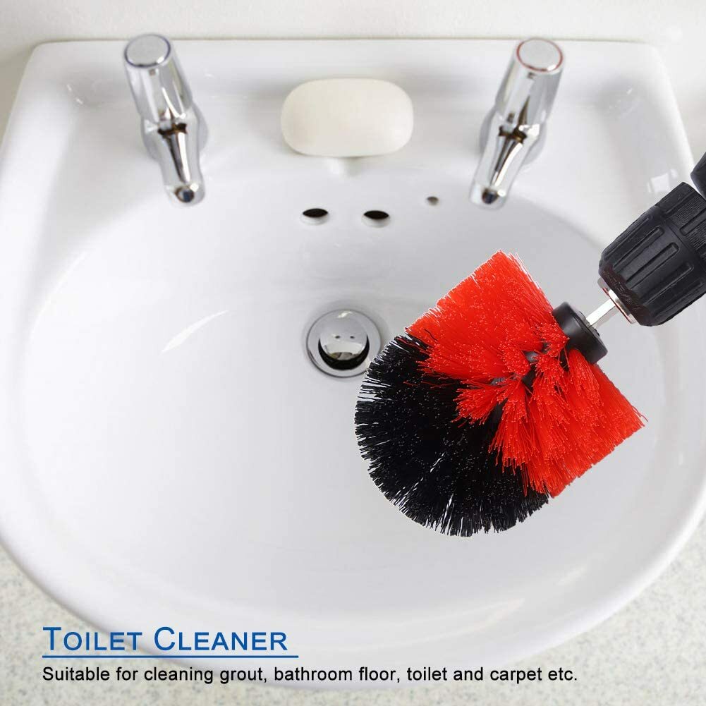 3PCS Drill Brush Power Scrubber Drill Attachments For Carpet Tile Grout Cleaning