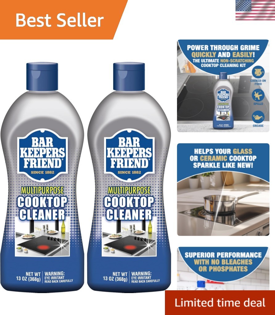 Cooktop Cleaner 2 x3 oz Multipurpose Liquid Stovetop Cleanser – Safe for Use …