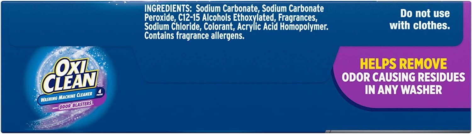 OxiClean Washing Machine Cleaner W/ Odor Blasters All Machines Cleaner, 4 Count