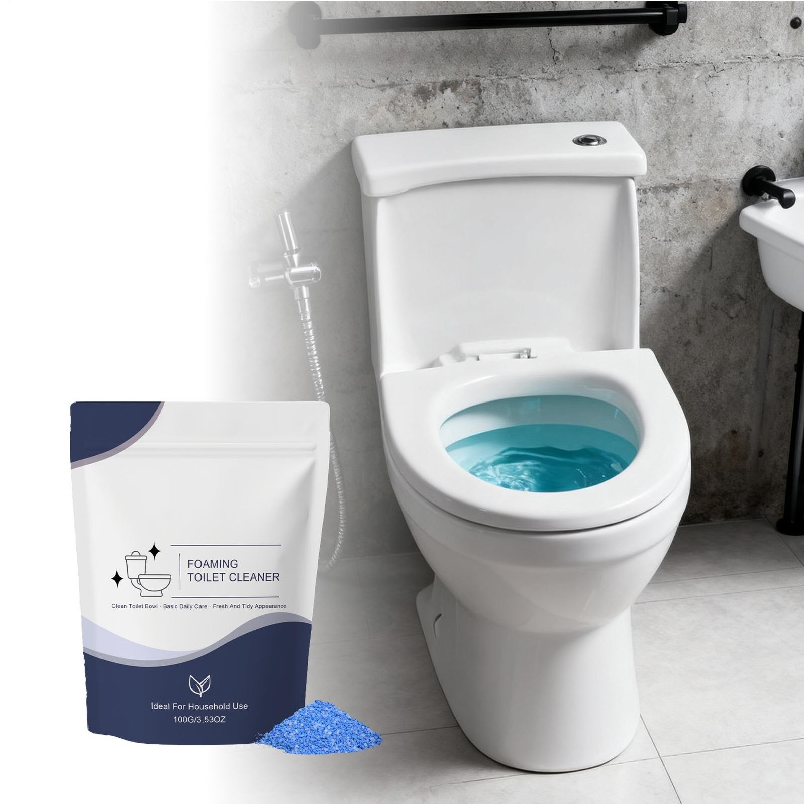 Restorabowl Foaming Cleaning Powder Fresh Scent Fast Dissolving Daily Care 300g