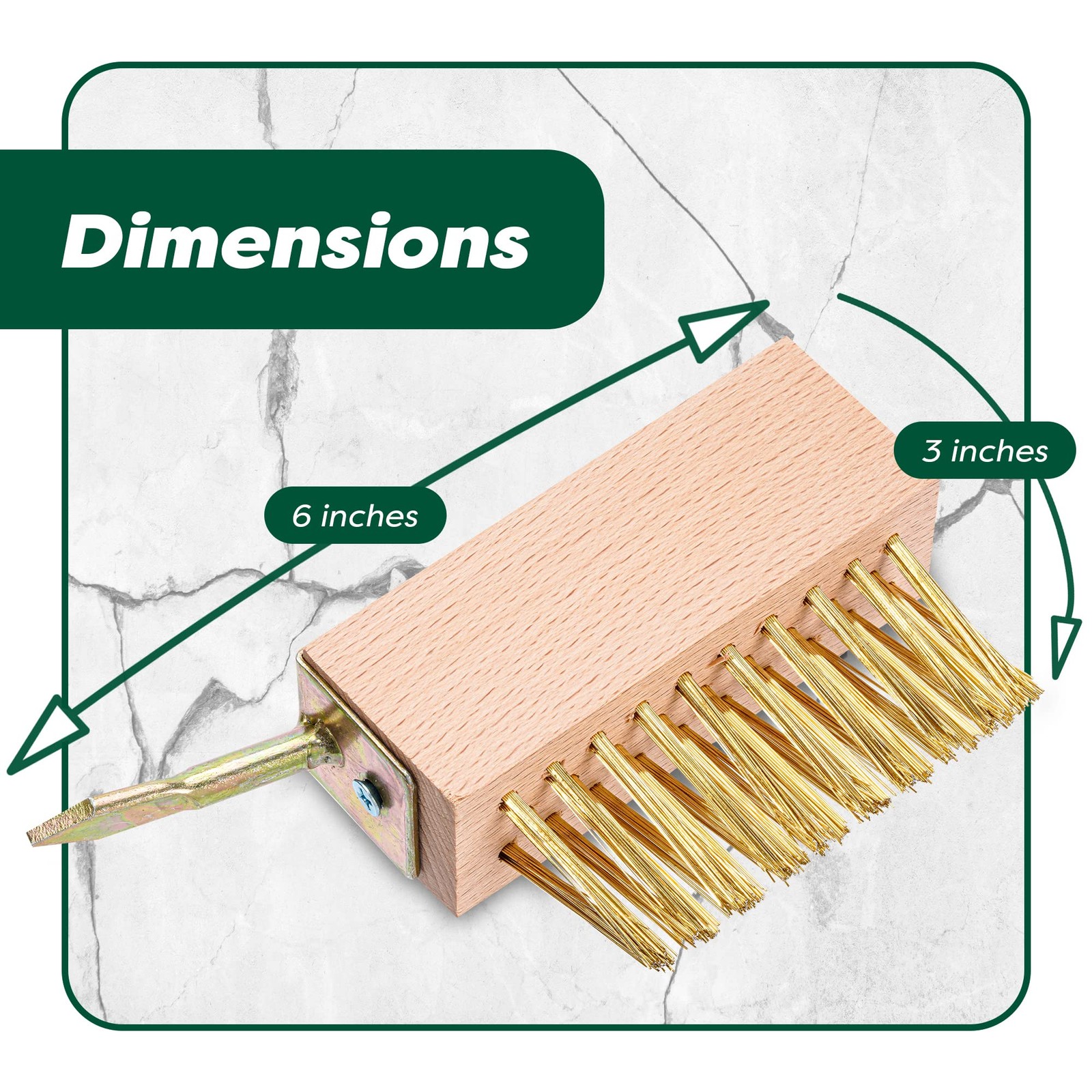 Moss & Weed Remover Brush Set for Decks, Pavers, Patios, Walkways & Grout