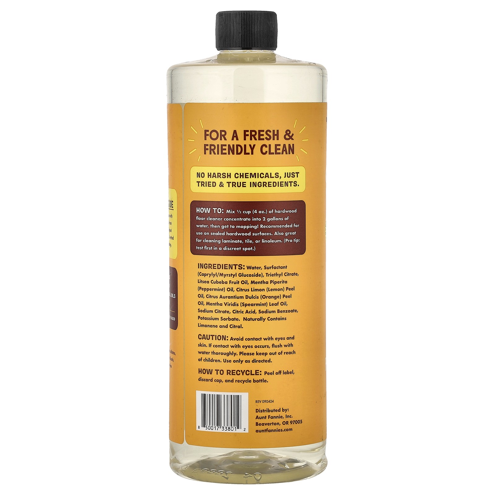 Ultra-Concentrated Hardwood Floor Cleaner, Bright Lemon, 32 fl oz (946 ml)