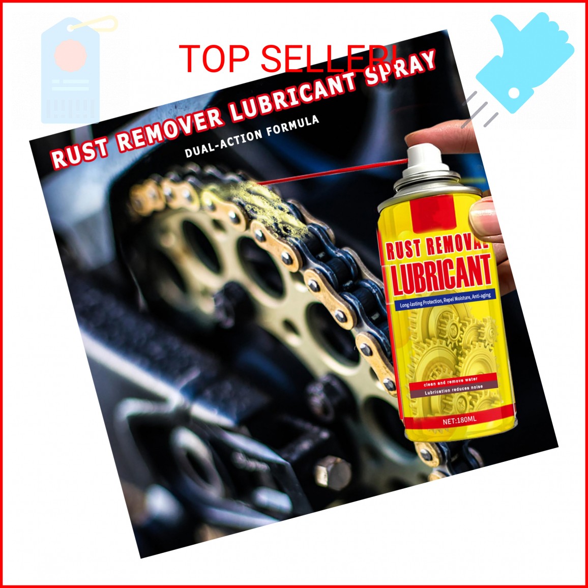 TERFISE 6.1oz Anti-Rust Lubricant Spray & Rust Remover for Metal, Multi-Purpose