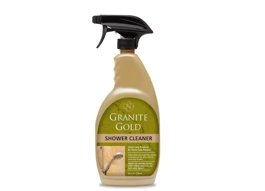 24 oz Gold Shower Cleaner for Quartz, Granite & Marble – No Phosphates, USA Made