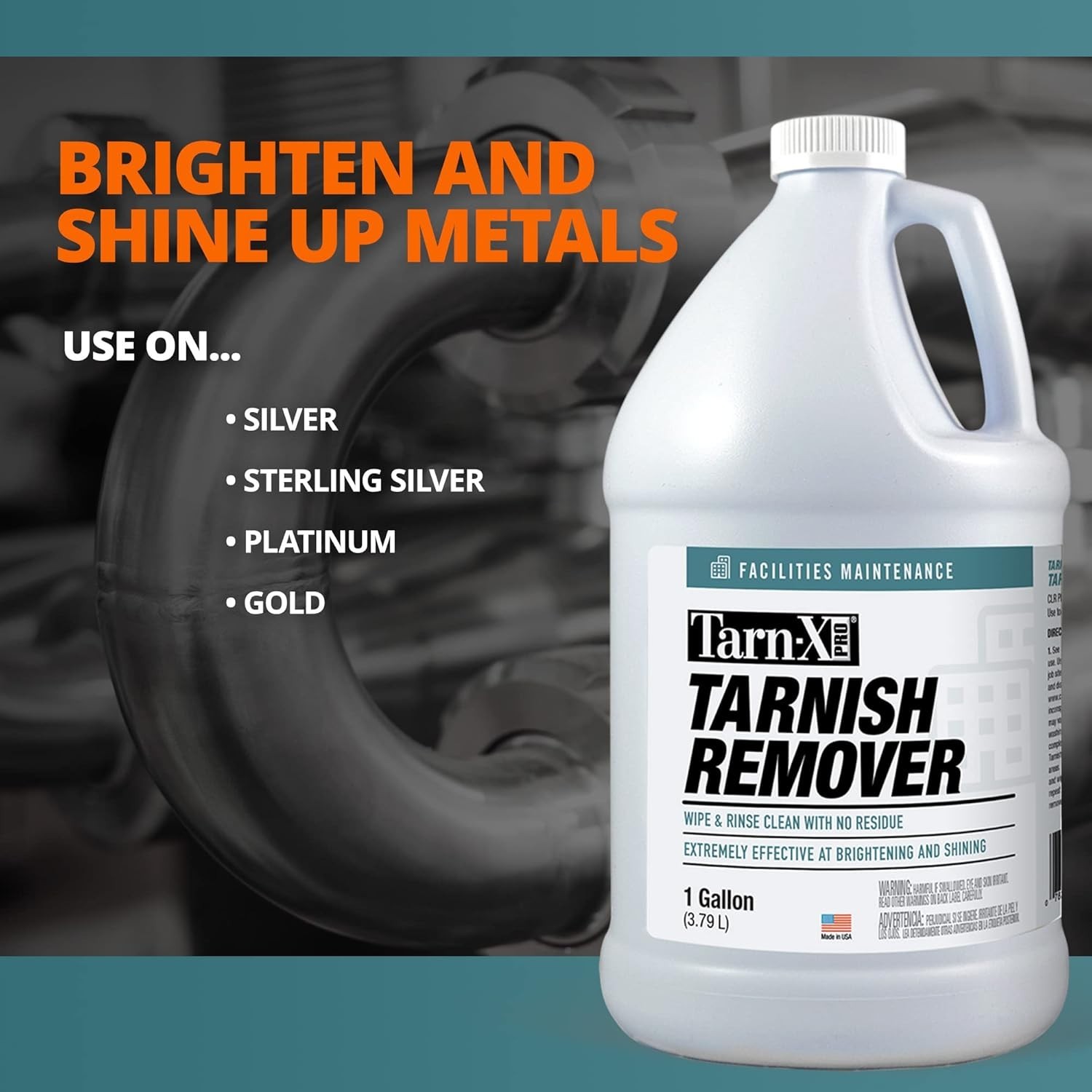 Tarnish Remover 128 Fl Oz Industrial Grade Non Flammable Cleaner