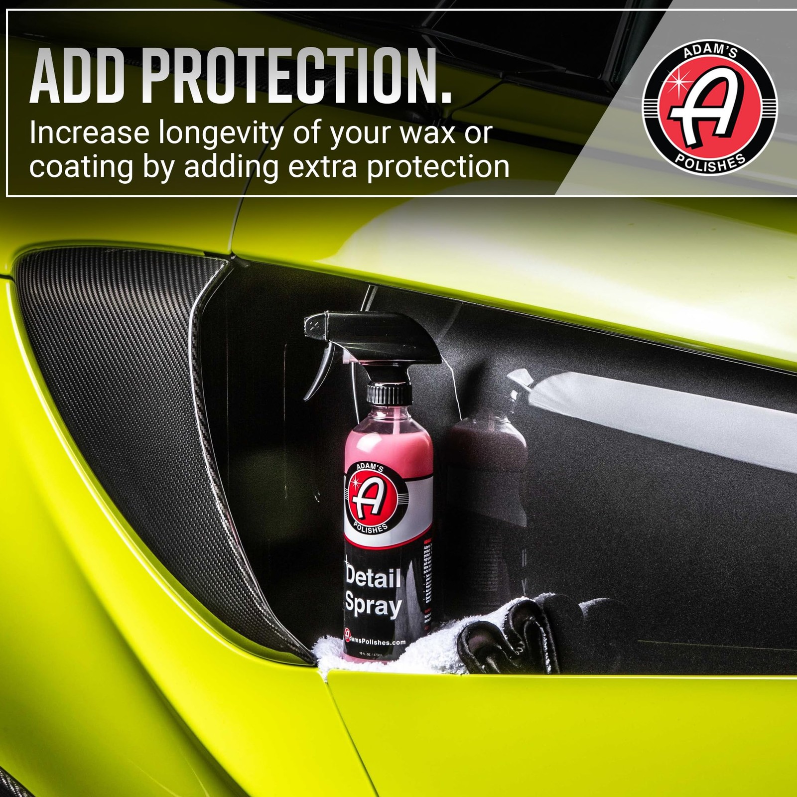 Adam’s Polishes Detail Spray (16 Fl. Oz) – Quick Waterless Detailer Sp