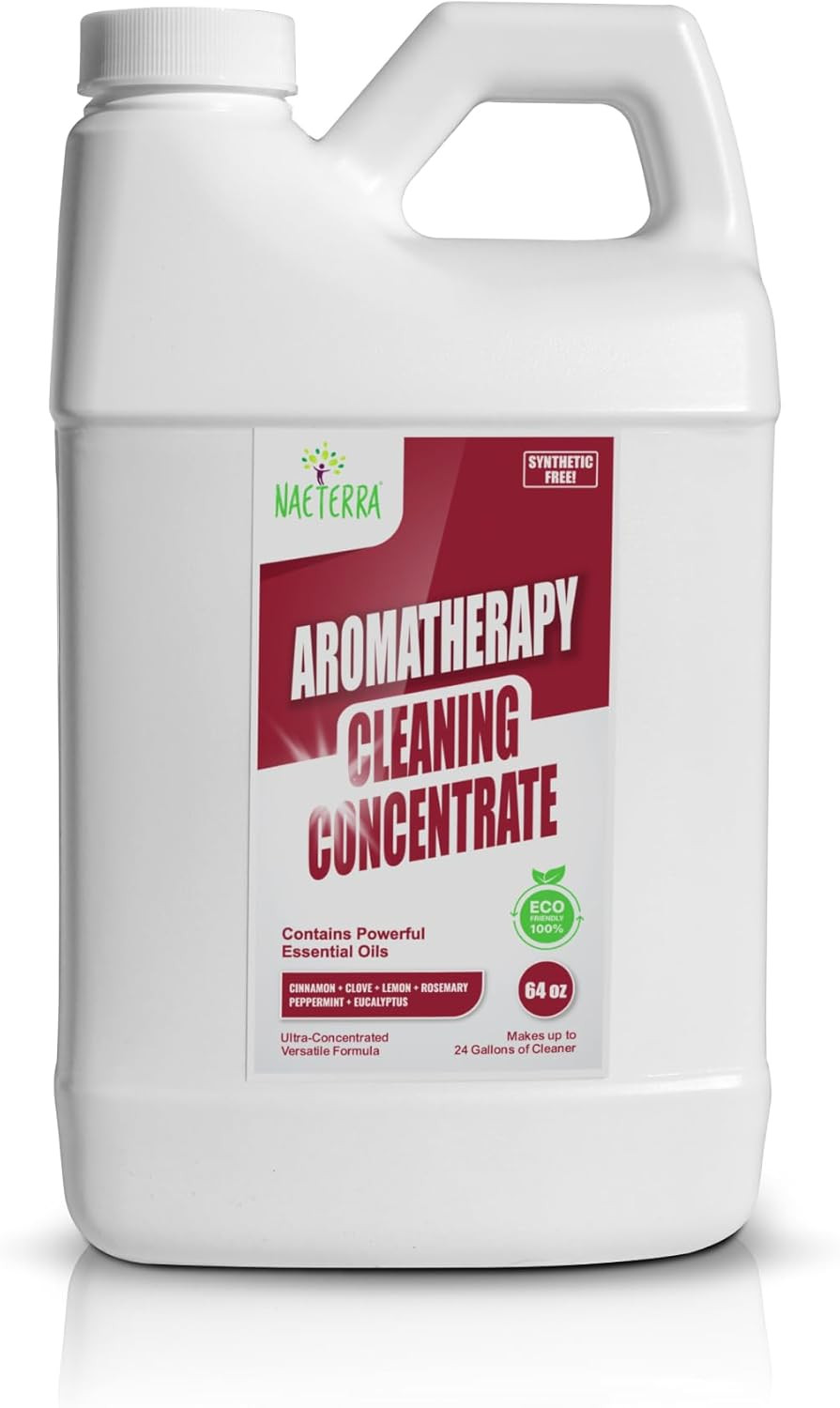 64 Oz – Natural All Purpose Multi Surface Cleaner – Plant Based Essential Oil Fo